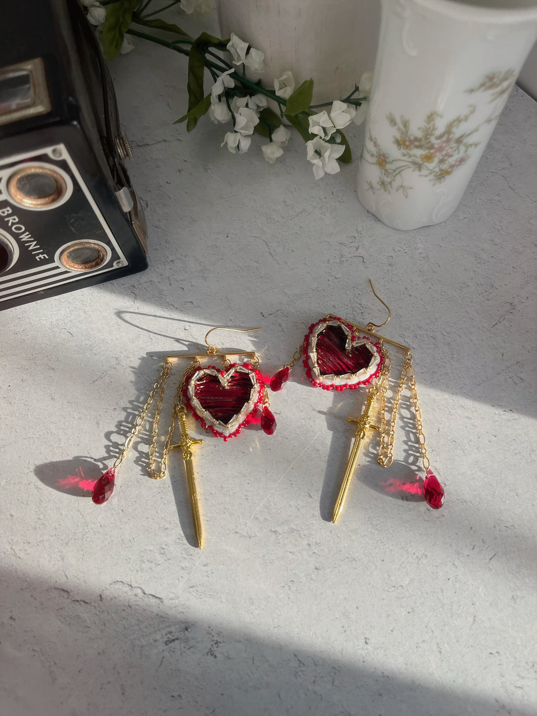 Red Heart Earrings