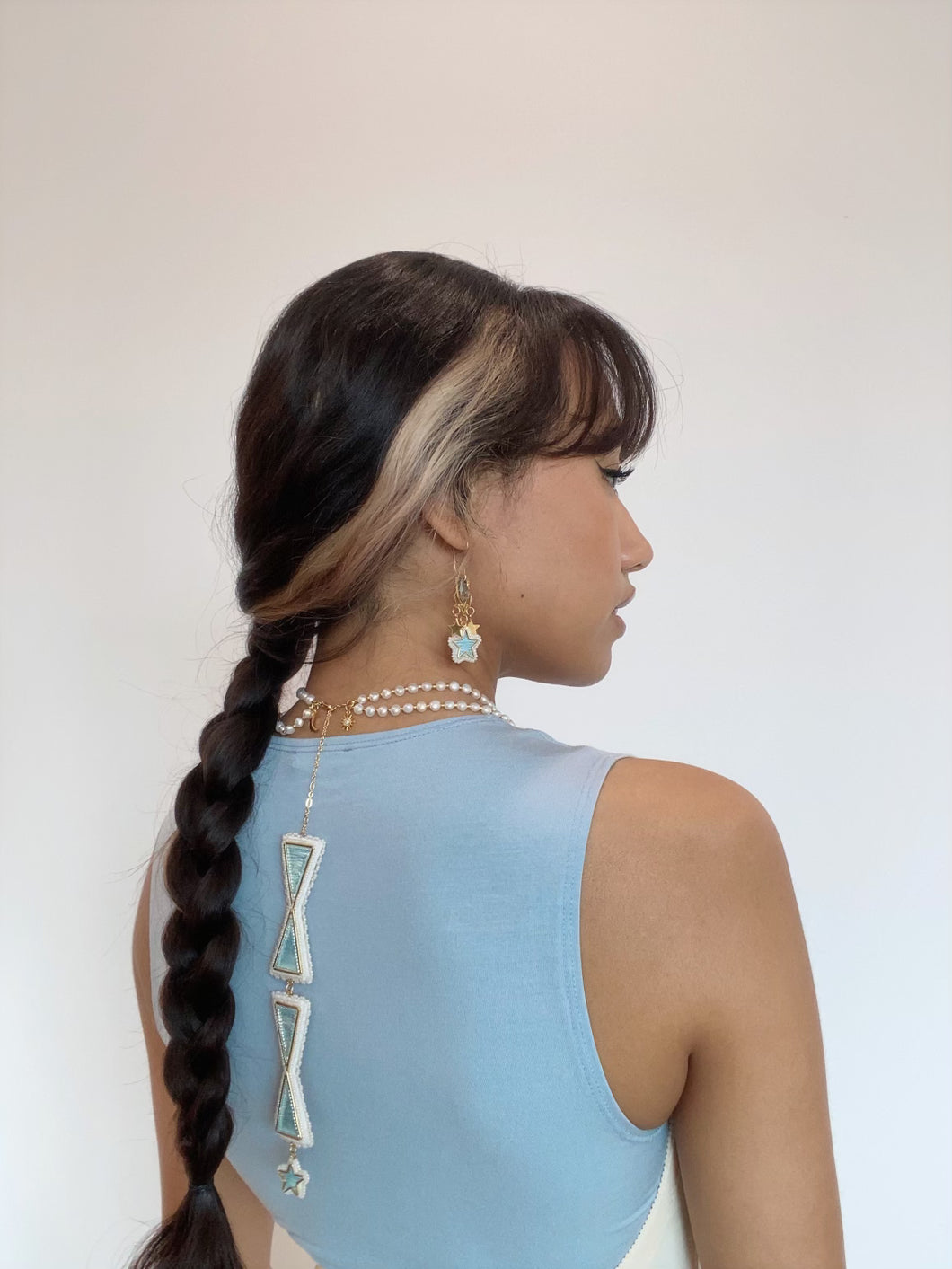 The Moon and The Stars Quilled Earring and Necklace Set