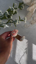 Load and play video in Gallery viewer, Quilled coral flower and pearl bracelet
